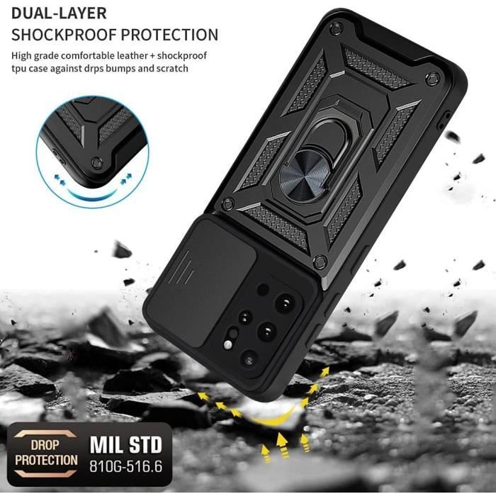 Protective Case - BOOLING - for Samsung Galaxy S20+ - Black - Rigid - Tempered Glasses Included - with 2 Tempered Glasses