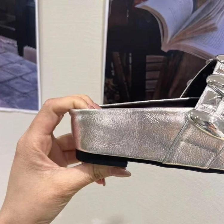 Summer 3cm Elevator Insoles Heeled Mules Shoes for Women Black Suede Shiny Diamond Chain Sexy Party Sandals Slingbacks