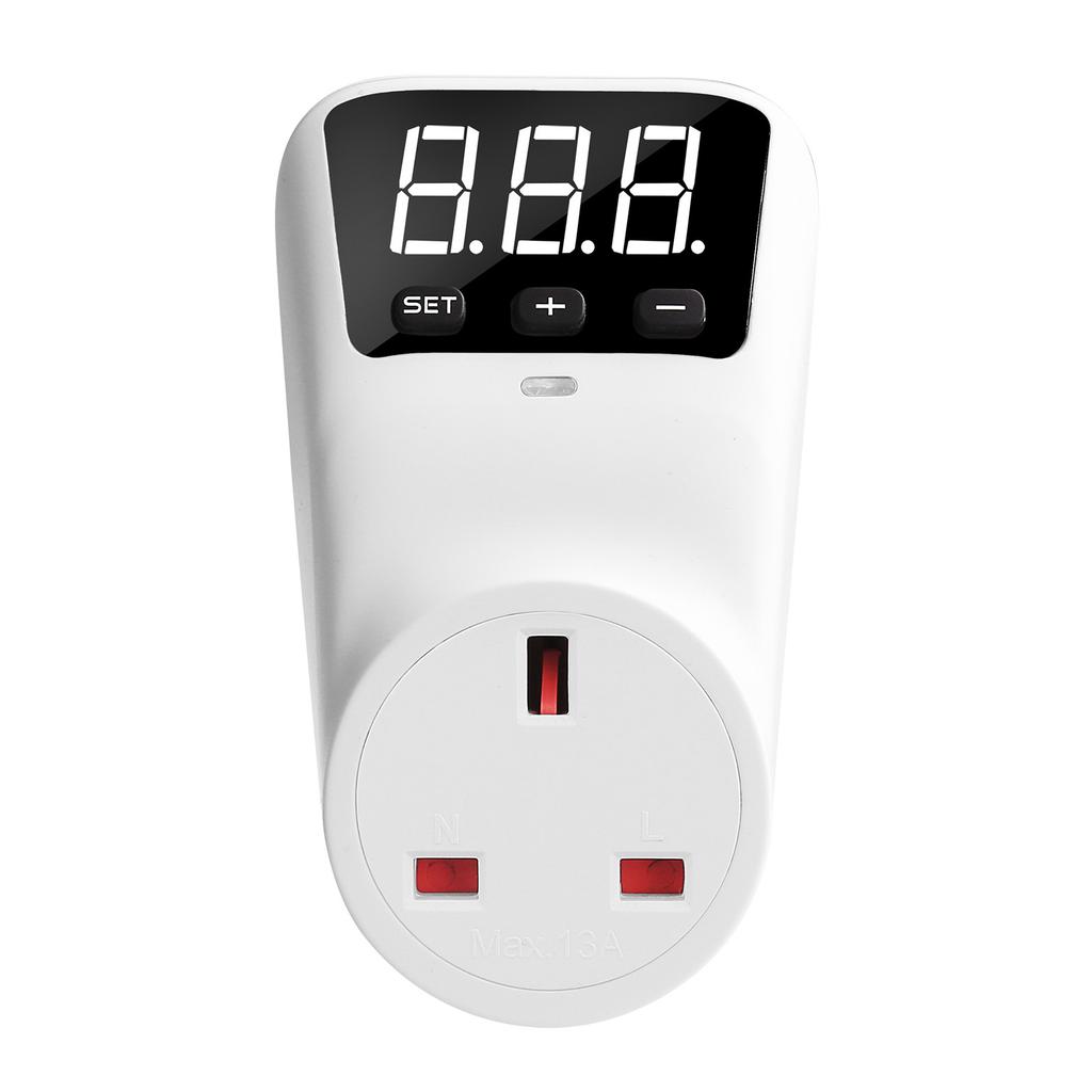 HLP02 Digitale automatische Spannungsschutzsteckdose 230 V 16 A LCD-Display Überspannungsschutzsteckdose