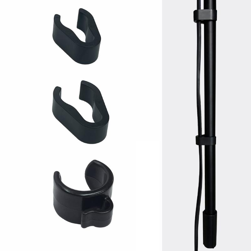 10 Units Plastic Mic Cord Holder Grips Sound Cable Clip Buckle For Arranging 15mm 20mm 25mm Round Tubes
