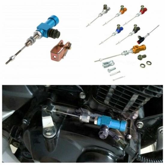 Blue Aluminum Motorcycle ATV Hydraulic Clutch Master Cylinder Rod Brake Pump Kit