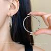 Silver Needle Simple Geometric Round Earrings High Sense Fashion Atmosphere Stud Earrings Niche Exquisite Design Earrings