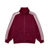Trendiges Unisex Sportoutfit für Frühling & Herbst: Dreistreifiger Cardigan & Lange Hose Set für Paare