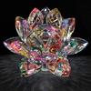 Vastu Feng Shui Transparent Crystal Lotus for Positive Energy A Gift Item for Good Luck Prosperity