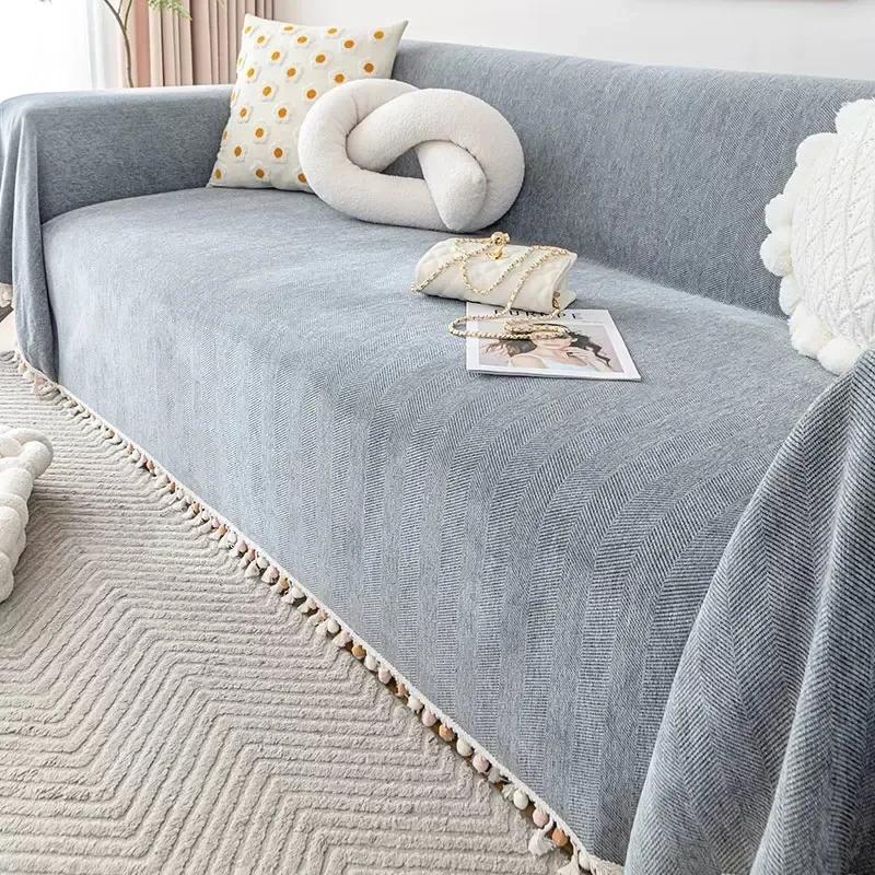 Chenille Sofa Towel for Living Room Non-slip Sofas Cover Couch Covers L Shaped Corner Sofa Mat Seat Pad Modern Home Funda Sofa