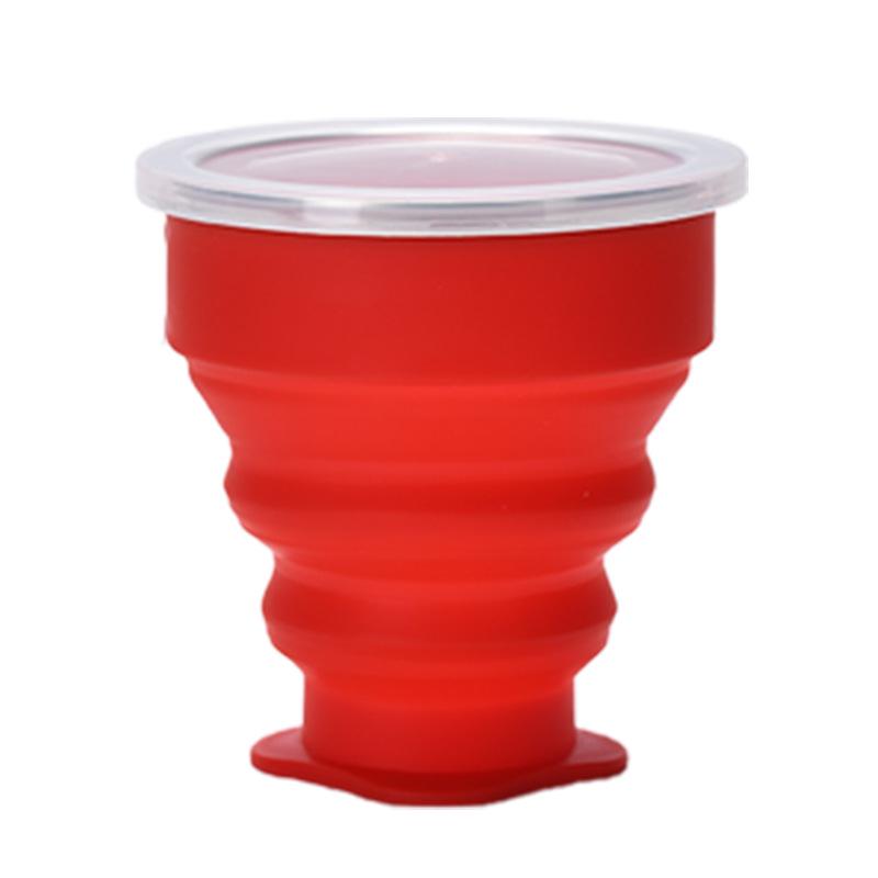 Silicone Foldable Cup with Hook: Versatile Water Cup with Lid