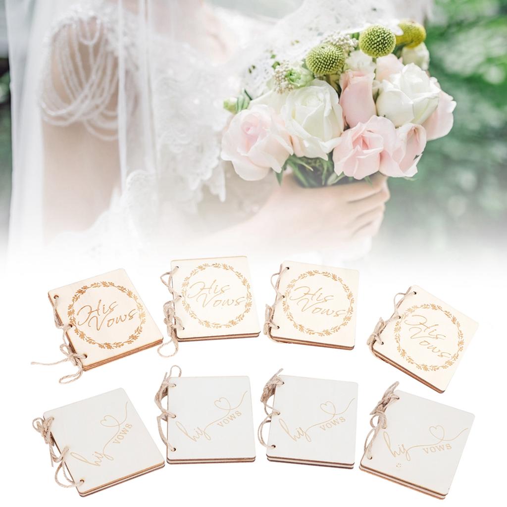 2 Sets Hochzeit Gelübde Bücher Exquisite Geschenk Karte Erklärung Broschüren Requisiten Liefert