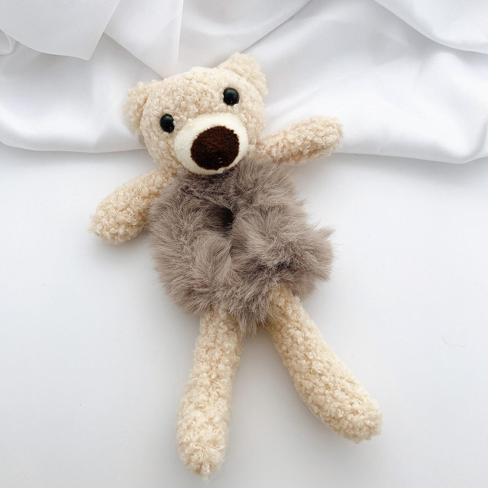 

Женская модная плюшевая повязка для волос, милый галстук с медведем, веревка для головы, кобура с хвостиком кофейный