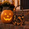 Trick or Treat Bag Halloween Candy Bucket for Kids, Non-Woven Tote Festive Carrier Basket, Pumpkin Ghost Snack Holder with Handle Party Favors Bat