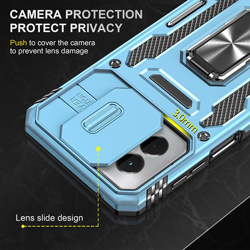 Armor Series Für Motorola Moto G Stylus 5G (2024) Hülle PC+TPU Linsenschutz Ständer Handyhülle