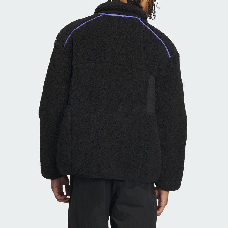 Adidas Originální Trefoil Color Block Volná sportovní bunda Pánské bundy Černá IN0993