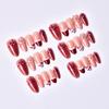 30 Pieces of Almond Three-dimensional Wearable Nail Painted Blush Bow French Dot Diamond Pearl Manicure