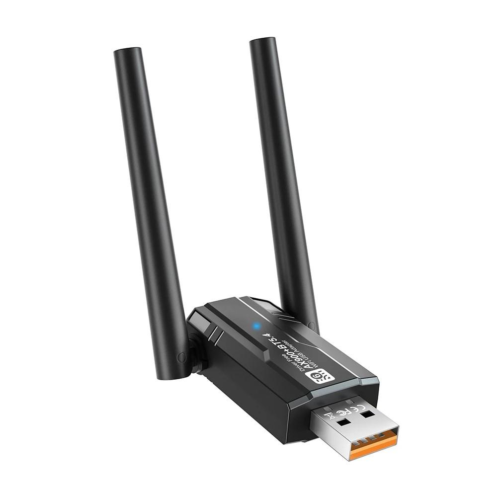 USB WiFi Adapter 5G&2.4G 5dBi Antenna Bluetooth 5.4 Adapter for PC Computer Windows USB Ethernet Network Card WiFi Dongle