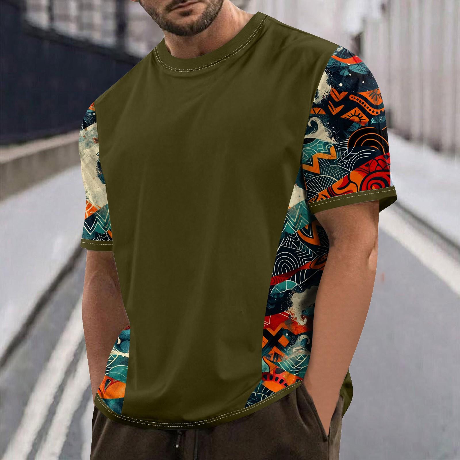 

Летняя мужская популярная футболка с круглым вырезом и коротким рукавом с принтом S