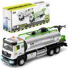 Diecast Tanker Truck Toys, Friction Powered Haze Removal Truck with Lights and Sounds, 1:40 Scale Sprinkler Truck Vehicle Kids Toy