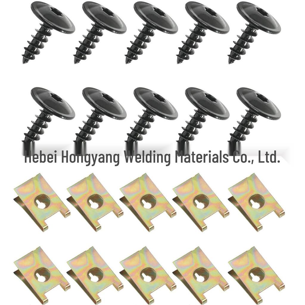 High-Strength Flat Head Self-Tapping Fender Screws - Hex Socket for Car Door Panels