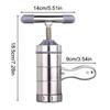 1Set Stainless Steel Household Manual Noodle Machine, Small 5-Type Mold Hand-Cranked Noodle Press