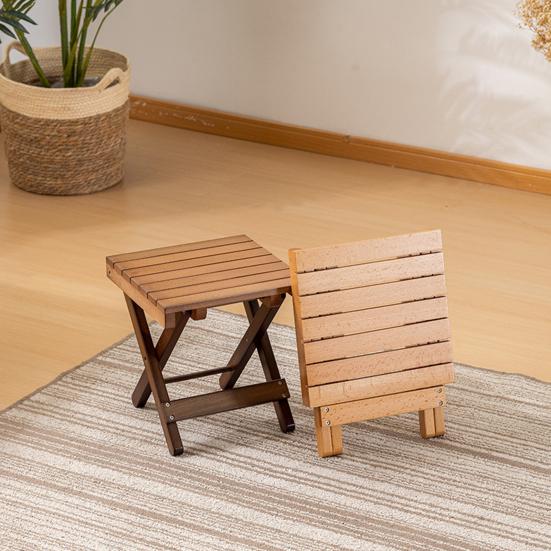 Wooden Folding Stool Portable Lightweight Heavy Duty Indoor Outdoor Camping Hunting Picnic Fishing