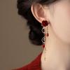 Silver Needle Pearl Tassel Flower Earrings - Elegant & Versatile High-End Studs for Women