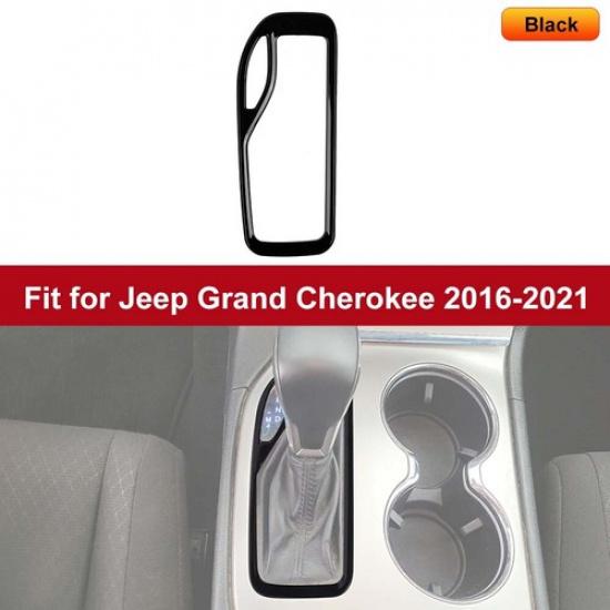 Gear Shift Panel Cover Trim Ring for Jeep Grand Cherokee 16-21 Black Accessories