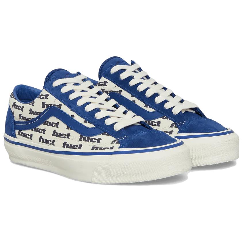 Vans Old Skool Reissue 36 LX FUCT X Slam Jam Blue Marshmallow Unisex Sneakers VN000NBKSVI1