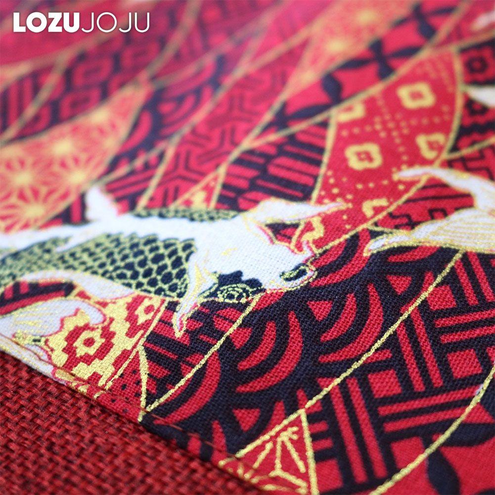 1PC LOZUJOJU Red Chinese Style Festive Retro Cotton and Linen Printed Table Runner for Dining Table Coffee Table Home Decor