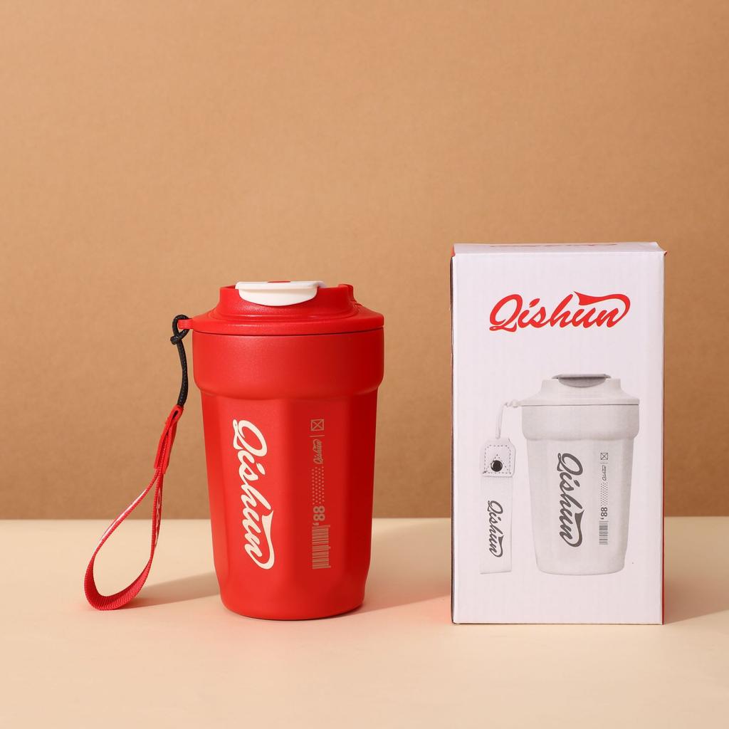 High Value Coffee Cup 316 Stainless Steel Thermal Insulation Cup Portable Outdoor Accompanying Rope Car Cup