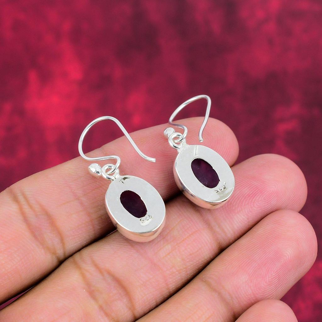 Amethyst Ohrringe Edelstein Schmuck, 925 Sterling Silber Ohrringe, Geschenk für Frauen handgefertigte Ohrringe