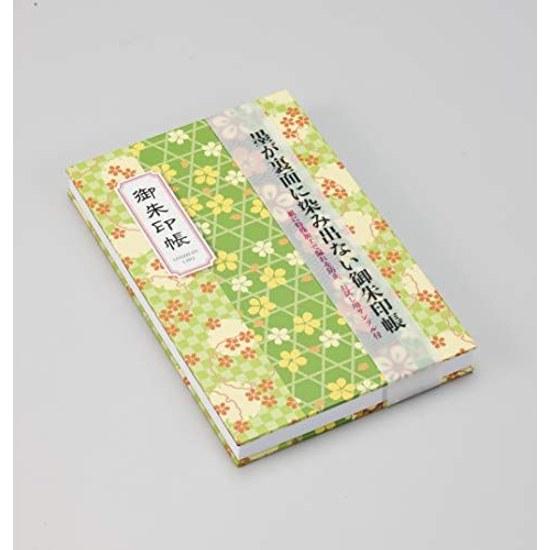 Goshuincho Kyoto Flower Pattern (Green)