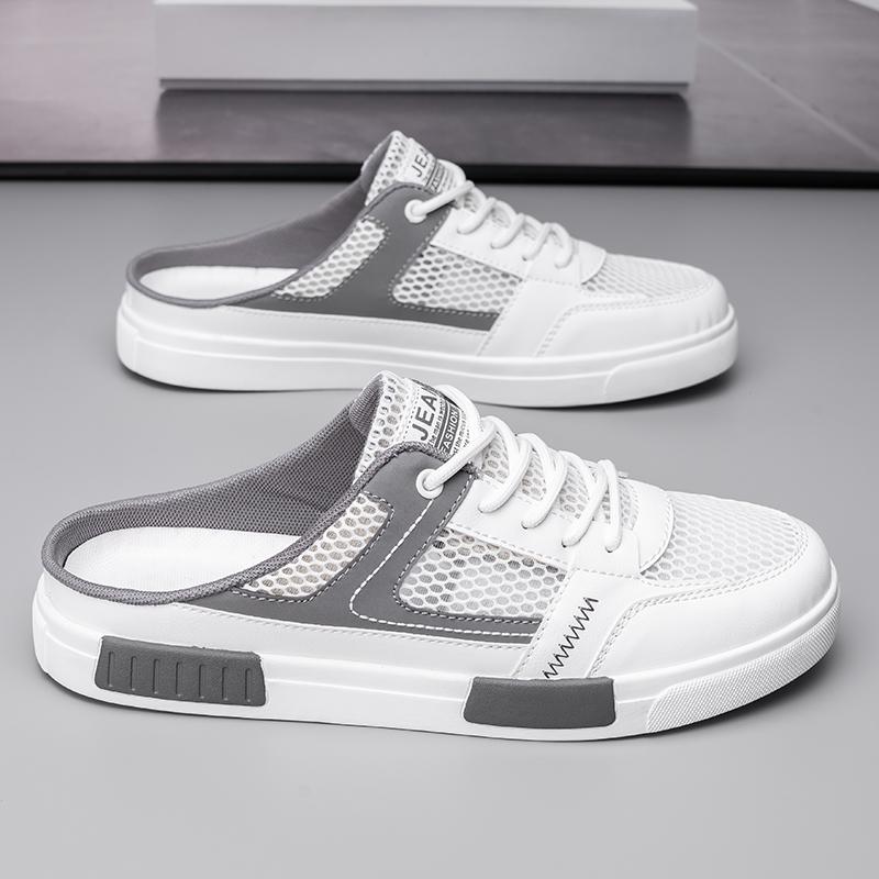 Superstora Sandaler 2025 Sommar Nya Herrskor Perforerad Mesh Tofflor, Andningsbara Utomhusskor för Sport och Fritid Halvtofflor