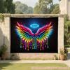 Flat-printed Neon Wing Haloartisticbackgroundcurtain Highly Suitable for Various Festivaldecorations Such As Parties Gardens Etc