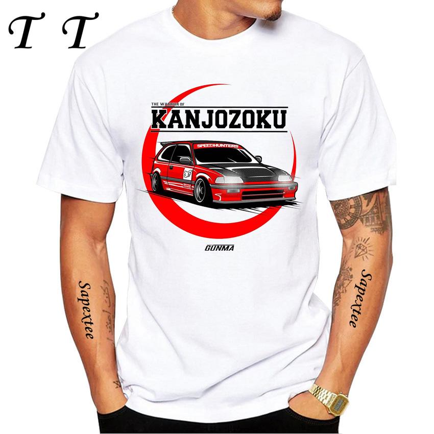 Ny Japanstil Herr Kortärmad Typ R T-shirt Kör Den Klassiska JDM Vita Impreza WRX Bildesign Pojke Casual Topp Vita T-shirts