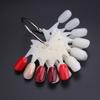 50pcs Crown Shape False Nail Tip Display Clear Natural Color Card Polish Gel Stand Board with Ring Nail Palette Manicure Tools