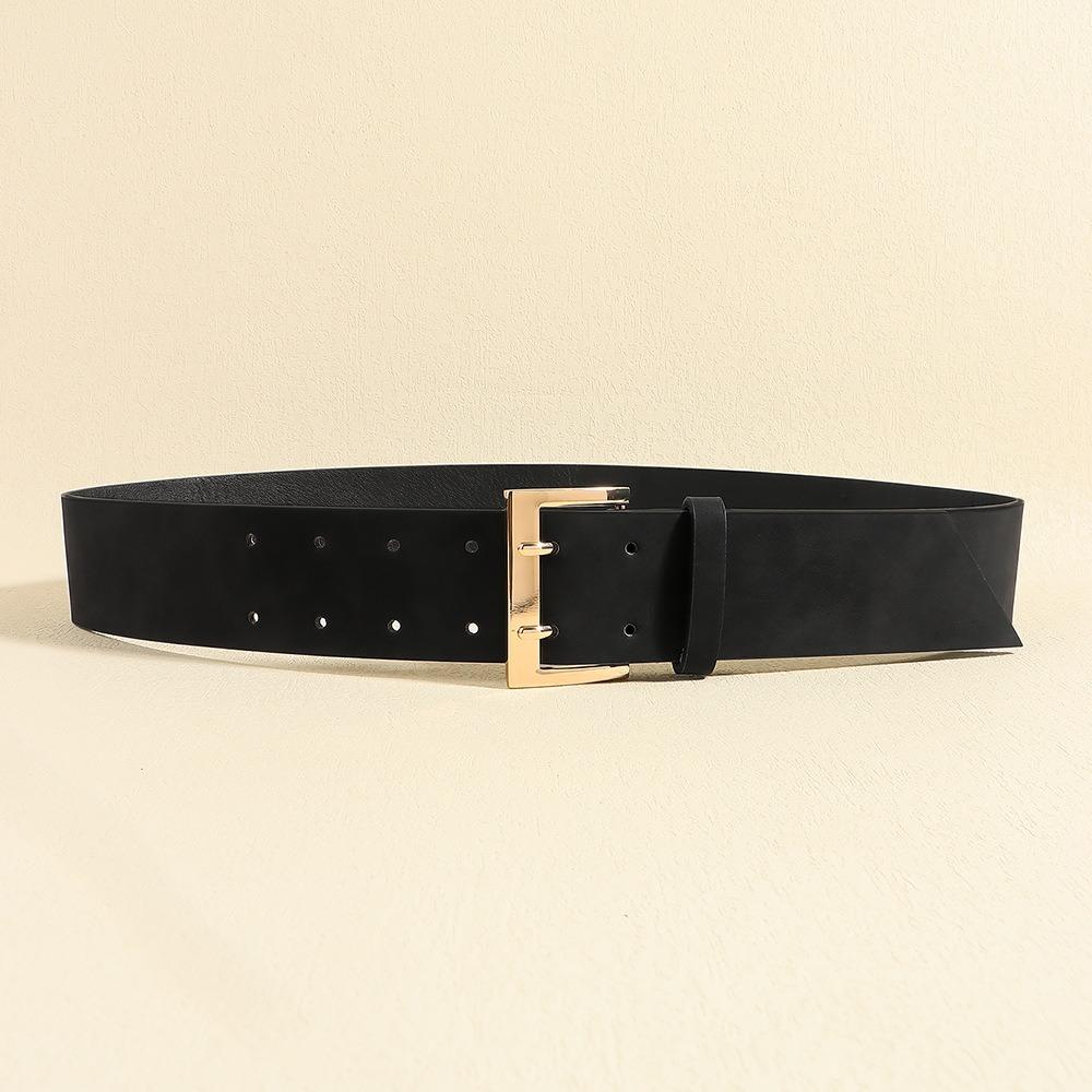 Trendy Suede Leather Wide Belt Casual Business Waist Strap Retro Pin Buckle Waistband  Gifts