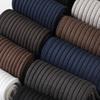 5 Pairs Moisture Wicking Sports Socks With Ribbed Knitted Design Breathable Solid Color Middle Calf Socks For Men Women