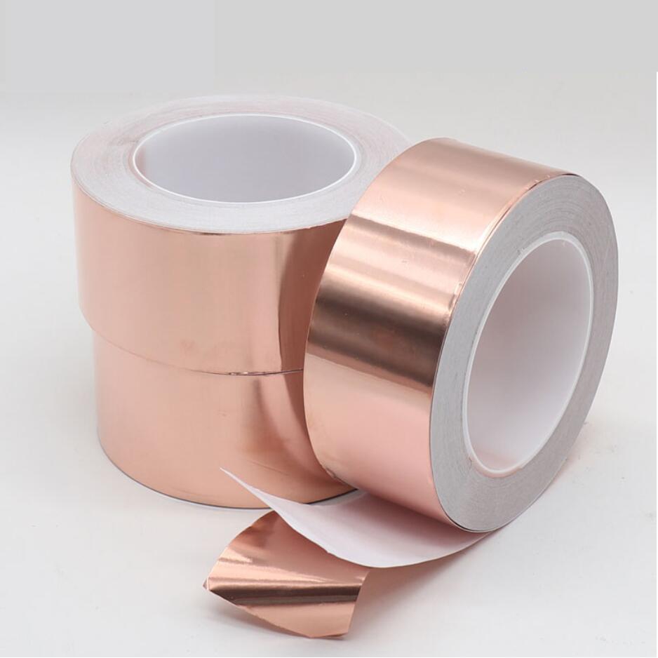 Ultra-Thin High Viscosity Pure Copper Foil Tape - 0.06mm for Signal Enhancement and Shielding