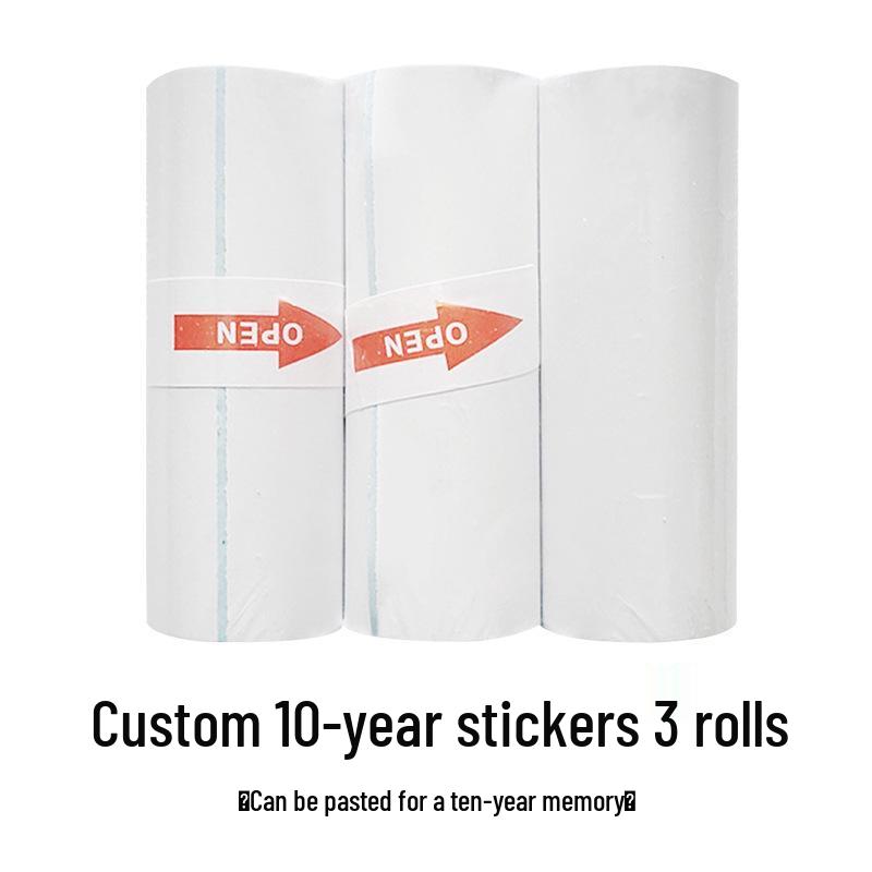 Miao Miao Ten-Year Thermal Paper 80*30 110mm - Adhesive Sticker for Printing