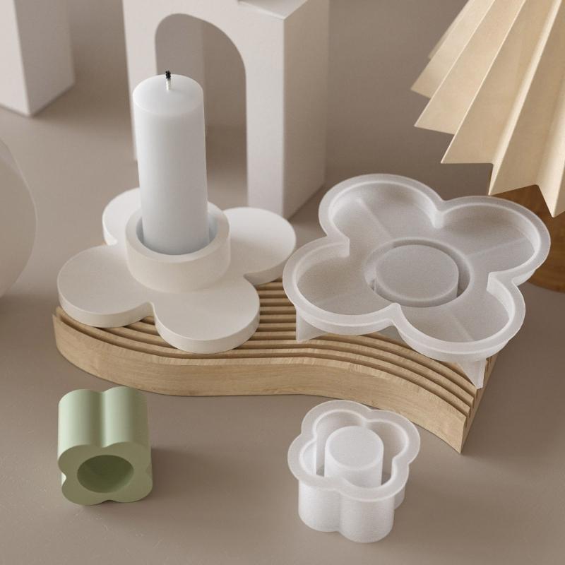 Multipurpose Sturdy Silicone Clovers Plaster Holder Mould Set Portable for Resin Plaster Craft Supplies Assorted Sizes