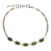 Fashion Treasure Jewelry S925 Sterling Silver With Natural Topaz Garnet Diopside Bracelet Women