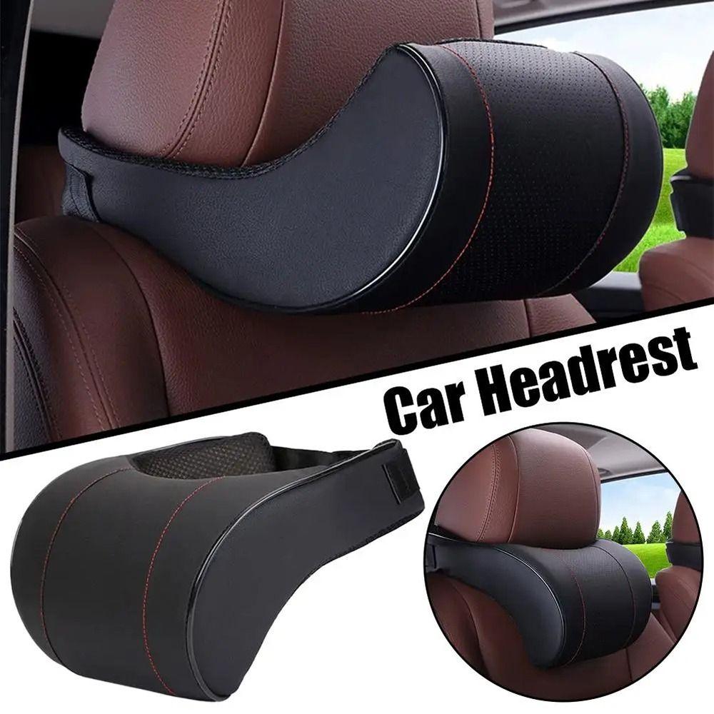 1Pcs PU Leather Headrest Cushion Memory Foam Seat Headrest Pad Car Neck Pillow  for Auto Interior