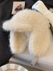"Otaku Girl" Solid Color Lamb Plush Lei Feng Hat Thickened Ear Protector Children's Winter Warm Ski Hat