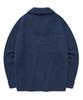COVERNAT Lambswool Half Zip Knit Navy