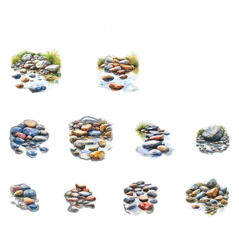 6 Sheet Water Resistant Decorative Transfers Nature Scene Sketches Crafting Journal Materials