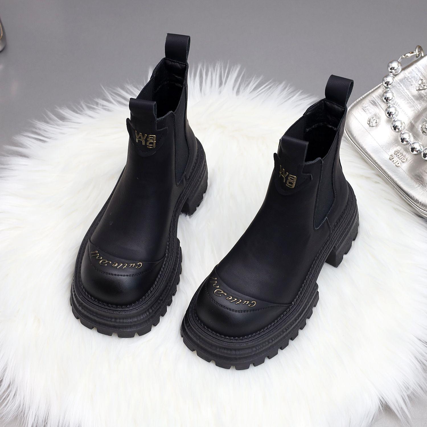 

Женские ботинки-трубы Мартин в стиле британский хаки 2025 - Узкие, эластичные и суперлегкие ботильоны 39