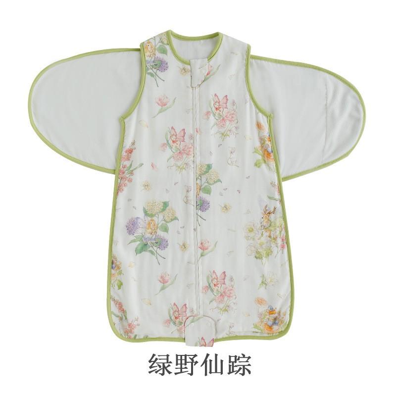 Bamboo Cotton Swaddle Sleep Sack Newborns Anti-Startle Lightweight Breathable Infant Sleepwear A-Class Safe Fall