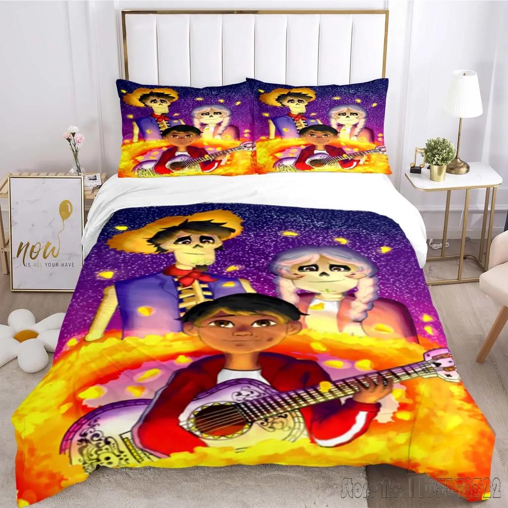 Wzór Coco Miguel Zestaw Poszewki na Kołdrę HD Poszwa na Kołdrę dla Dzieci Zestawy Pościeli Pościel Dekoracja Sypialni