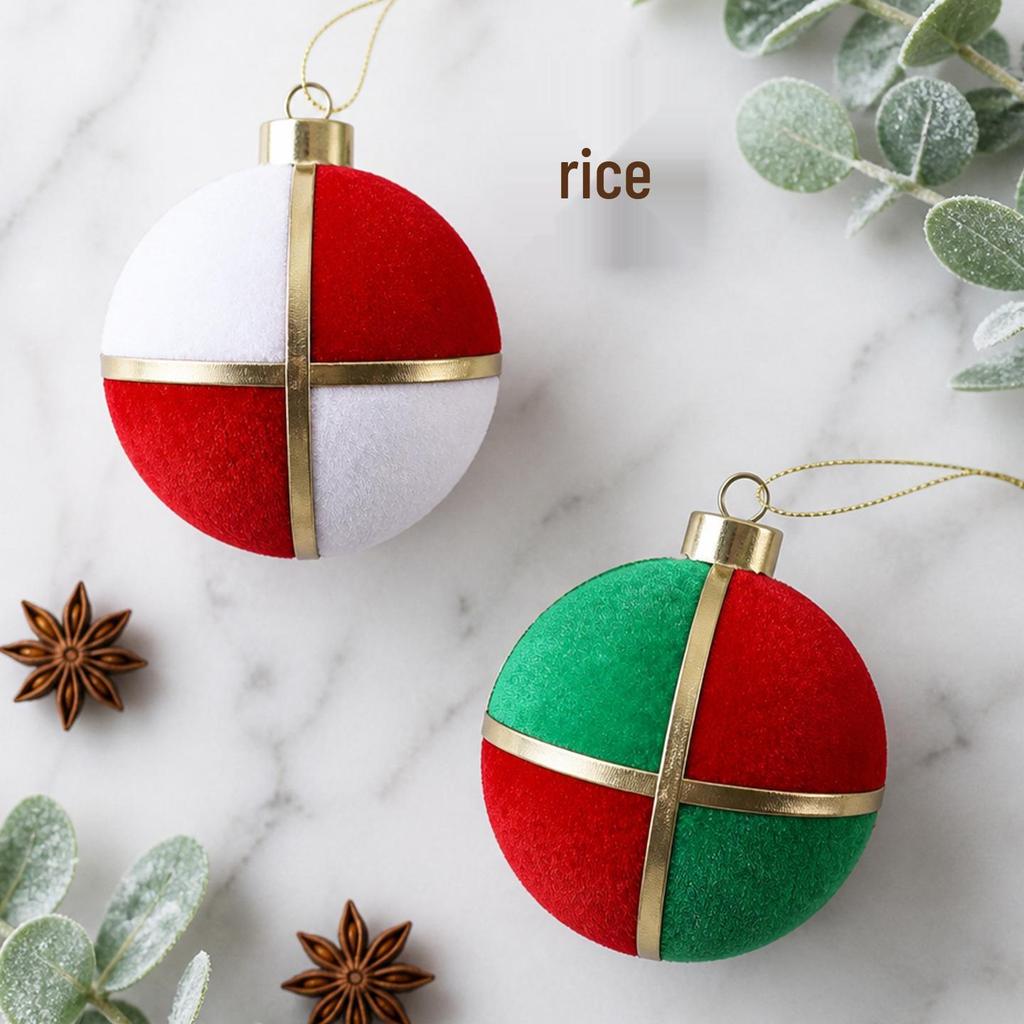 DIY Christmas Fabric Ball Ornaments - Wrapping Cloth Scene Decoration for Trees