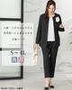 Washable Suit for Frill Jacket and Tapered Wide Plus Sizes Suitable for Entrance and Graduation Ceremonies LL Black [Addrouge] Women, Set-up, Pants,