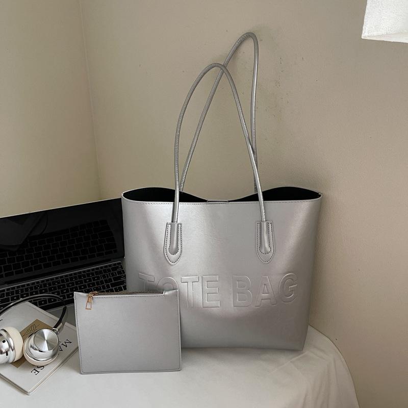 

Сумка-тоут большой вместимости, новая универсальная сумка-шоппер на плечо и подмышку, премиальная текстура