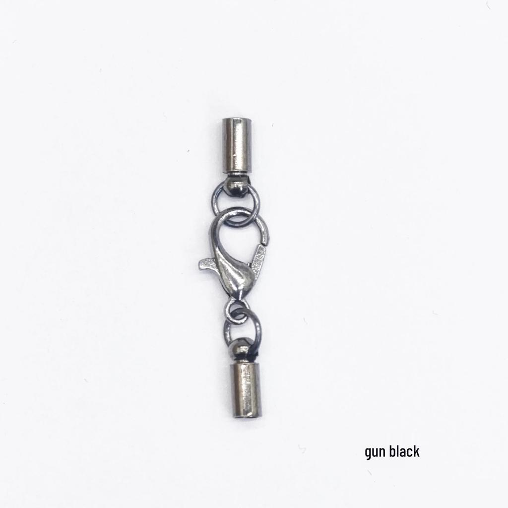Copper & Leather Buckle Cap Bracelet with Clock Pendant
